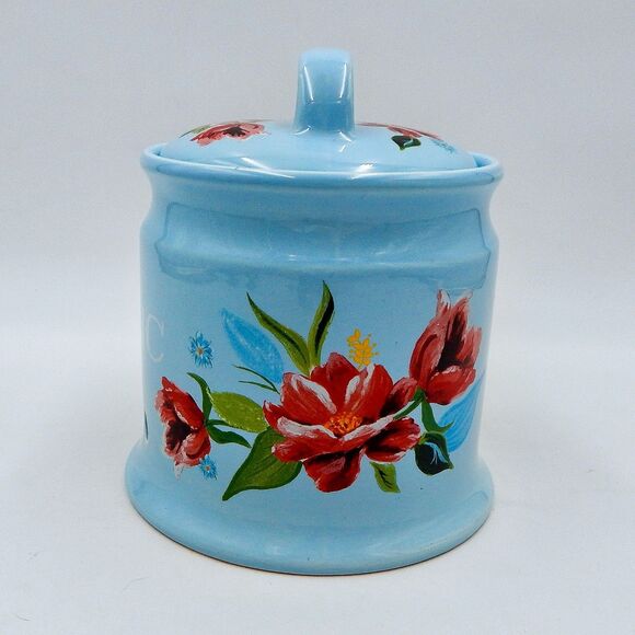 The Pioneer Woman Fresh Garlic Keeper Spring Bouquet Floral Stoneware 2019 - Picture 2 of 9